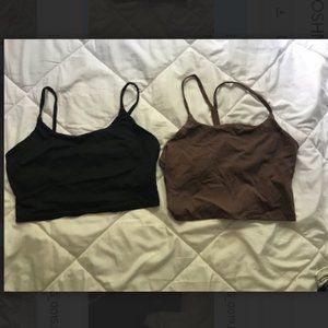 2 Pack Yoga Work-Out Spandex Crop Top